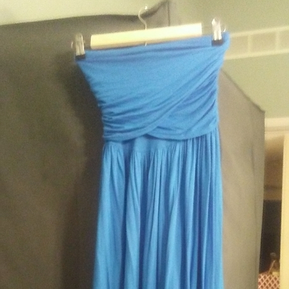 Cobalt blue strapless mini dress - Picture 4 of 4
